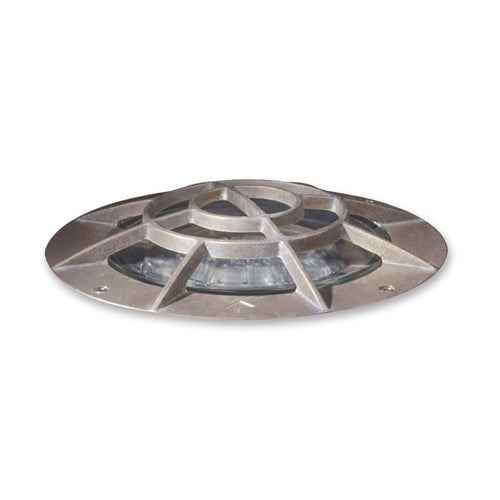 Kim Lighting LTV83RGSP12L3KUVPL Landscape In-Grade Light vault 8 Rock Guard, 7-15/16" Diamater, Spot Distribution, 12 LEDs, 3000K, 120-277V, Prismatic Lens