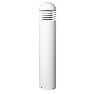 Kim Lighting VRB1/20L3KUV/BLT 25W LED Round Bollard, Single Function, Aluminum Shaft, Domed Top, 20 LEDs, 3000K, 120-277V, Black Matte Textured
