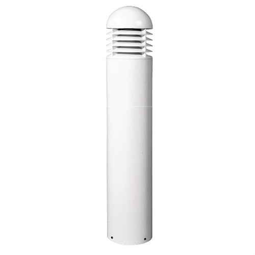 Kim Lighting VRB1/20L3KUV/BLT 25W LED Round Bollard, Single Function, Aluminum Shaft, Domed Top, 20 LEDs, 3000K, 120-277V, Black Matte Textured