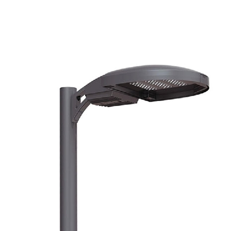 Kim Lighting WP9SA2/1SA/54L/405/5K7/3/CP/SQ/UNV/KSG 69W Warp9 2.0 Small Fixture, Single Arm Mount, 7500 Lumens, 5000K, 70 CRI, Type III Distribution, Clear Polycarbonate Lens, 120-277V, Side Arm Mount Square Pole