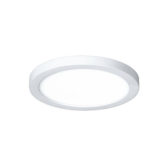 Prescolite LBSES-4RD-RM-CS9-WH 4" Round Edge-Lit Surface, Switchable CCT, 120-277V, 0-10V/Triac/ELV Dimming, 750 Lumens, Remote Driver J-Box, Switchable CCT, 90 CRI, 2700K/3000K/3500K/4000K, White