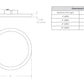 Prescolite LBSES2-4RD-CS9-WH 4" Edge-Lit Surface, Switchable CCT, 120–277V, 0-10V/Triac/ELV Dimming, Direct J-Box Mount, 900 Lumens, Switchable CCT, 90 CRI, 2700K/3000K/3500K/4000K/5000K, White
