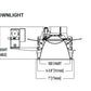 Portfolio LD6C259030D010B26MD1H  6" LED New Construction Downlight, 2500 Lumens, 90 CRI, 3000K, 120-277V, 0-10V Dim to 1%, 26" C-channel Bar Hanger, 45 Degrees Cutoff, Semi-Specular Clear Trim