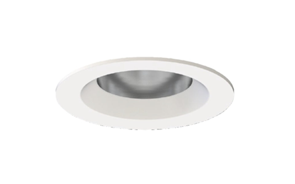 Prescolite LTR-4RA-T-SS-WT 4" Round Adjustable Light Engine/ Trim Assembly, Semi-Specular Reflector, White Flange