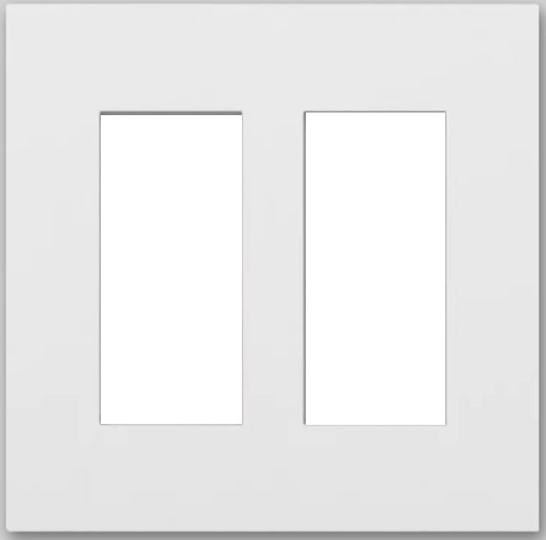 Lutron LWT-U-PP-BB 2-Gang Faceplate in Bright Brass