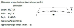 Lithonia 2ALL4 CTRF 40L EZ1 LP835 2'x4' Center Fill LED Recessed Light, 4000 Lumens, 120-277V, eldoLED Dims to 1%, 3500K