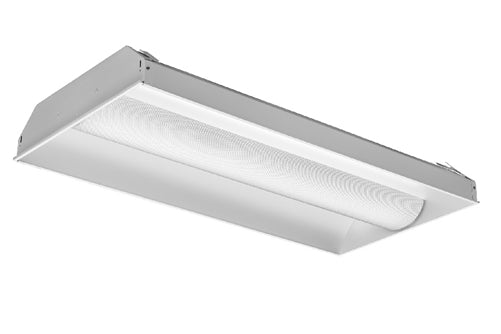 Lithonia 2AVL4 ST 30LSE MDR GZ10 E10WLCP LP840 2'x4' LED Recessed Troffer, Screw Slot Trim, Static Air Function, 3000 Lumens Standard Efficiency, Round Holes Metal Diffuser, 120-277V, Dims to 10%, EM Self Diagnostic Battery Pack, 80 CRI, 4000K