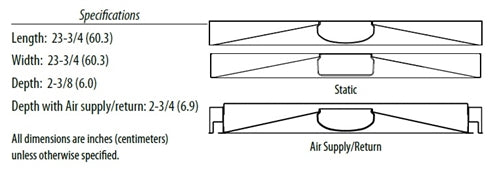 Lithonia 2BLT2 33L ADSM GZ10 LP935 2x2 LED Recessed Troffer, 3300 Lumens, Curved Smooth Diffuser, Dims to 10%, 90 CRI, 3500K