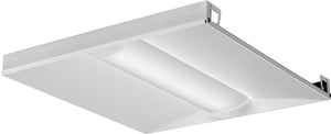 Lithonia 2BLT2 40L ADP EZ1 LP835 2'x2' Surface Mount LED Recessed Troffer, 4000 Lumens, Curved Linear Prism Diffuser, 120-277V, Dims to 1%, 82 CRI, 3500K