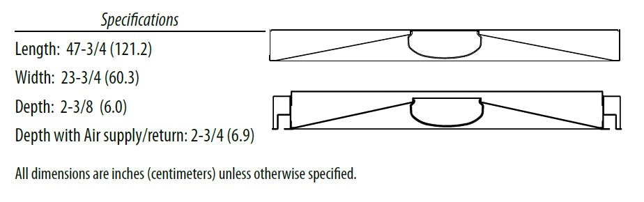 Lithonia 2BLT4 60L ADP GZ10 LP835 2'x4' Surface Mount LED Recessed Troffer, 6000 Lumens, Curved Linear Prism Diffuser, 120-277V, Dims to 10%, 82 CRI, 3500K