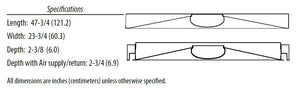 Lithonia 2BLT4 60L ADP GZ10 LP835 2'x4' Surface Mount LED Recessed Troffer, 6000 Lumens, Curved Linear Prism Diffuser, 120-277V, Dims to 10%, 82 CRI, 3500K