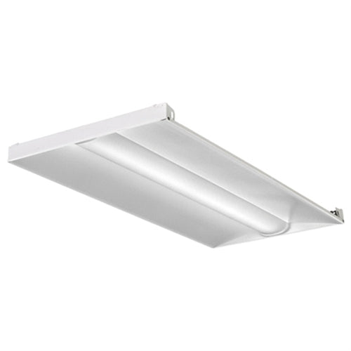 Lithonia 2BLT4 40L ADP GZ10 LP840 2'x4' Surface Mount LED Recessed Troffer, 4000 Lumens, Curved Linear Prism Diffuser, 120-277V, Dims to 10%, 82 CRI, 4000K