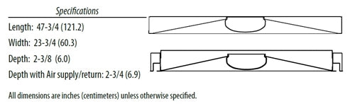 Lithonia 2BLT4 A 40L ADP GZ10 LP830 2'x4' LED Recessed Troffer, Smooth Reflector, Air Supply Function, 4000 Lumens, Curved Ribbed Diffuser, 120-277V, Dims to 10%, 82 CRI, 3000K