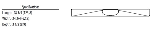 Lithonia 2BLTX4 48L ADSM EZ1 LP835 2'x4' LED Surface Mount, 4800 Lumens, Curved Smooth Diffuser, 120-277V, eldoLED Dims to 1%, 82 CRI, 3500K