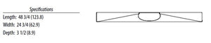Lithonia 2BLTX4 60L ADSM EZ1 LP830 2'x4' LED Surface Mount, 6000 Lumens, Curved Smooth Diffuser, 120-277V, eldoLED Dims to 1%, 82 CRI, 3000K