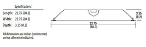 Lithonia 2GTL 2 40L FW A12125 EZ1 LP830 2'x2' LED Recessed Troffer, 4000 Lumens, Flush White Aluminum Door, 0.0125" Frosted Acrylic Lens, 120-277V, eldo Dims to 1%, 3000K