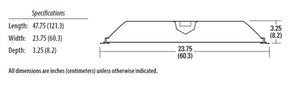 Lithonia 2GTL 4 48L LP840 2' x 4' LED Recessed Troffer, Grid Trim, 4800 Lumens, Flush Steel White Door, 0.110" Thick #12 Pattern Acrylic Lens, 120-277V, 0-10V Dim to 10%, 4000K