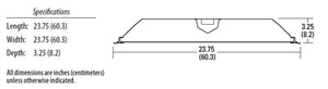 Lithonia 2GTL 2 20L FW A12125 EZ1 LP840 2'x2' LED Recessed Troffer, 2000 Lumens, Flush White Aluminum Door, 0.0125" Frosted Acrylic Lens, 120-277V, eldo Dims to 1%, 4000K