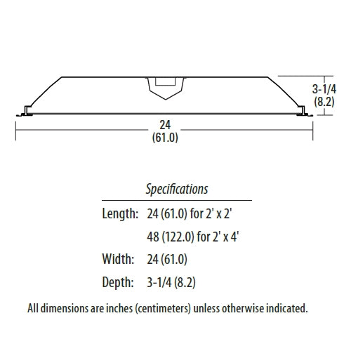 Lithonia 2GTL4 5000LM EL14L LP835 2x4 LED Recessed Troffer 4909 Lumens 41.2 Watt 3500K Battery Backup