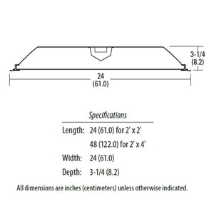 Lithonia 2GTL4 5000LM EL14L LP835 2x4 LED Recessed Troffer 4909 Lumens 41.2 Watt 3500K Battery Backup