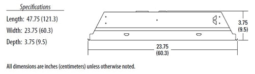 Lithonia 2TL4 48L FW A19 EZ1 E10WLCP LP8304800 Lumens, Flush Aluminum White Door, #19 Pattern Acrylic Lens, eldoLED Dims to 1%, EM Self-Diagnostic Battery Pack, 3000K Color Temperature