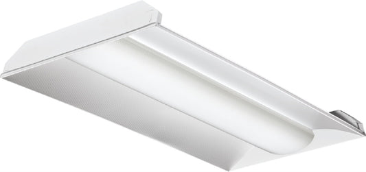 Lithonia 2VTL4 30L ADP GZ10 LP840 2'x4' Volumetric LED Recessed Troffer, 3000 Lumens, Curved Linear Prism Diffuser, 120-277V, Dims to 10%, 80 CRI, 4000K