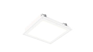 Lithonia 2WRTL G L48 5000LM IAW AFL MD MVOLT EZ1 35K 80CRI IE10WLCP WH 2' Wide LED Wet Location Troffer, Grid Trim, 48" Length, 5000 Lumens, Inset Aluminum, Medium Dist, 120-277V, eldoLED 0-10V, 3500K, 80 CRI, EM Self-Diagnostics Battery Pack, White