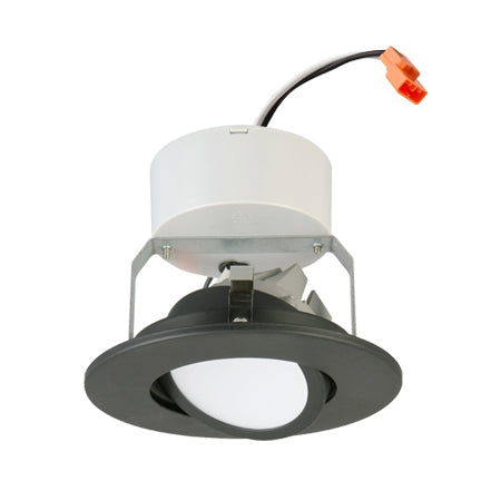 Lithonia 4G1MB LED 30K 90CRI M6 500 Lumens 4 inch LED Recessed Downlight, 8 Watts, 3000K, 90 CRI, Matte Black, 50 Watts Equal, Less Medium Base Socket Adapter
