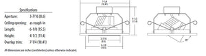 Lithonia 6G1BN LED 620 Lumens, 6 inch LED Recessed Downlight, 3000K, 80 CRI, Brushed Nickel, Less Medium Base Socket Adapter