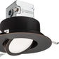 Lithonia 6JBK ADJ 30K 90CRI ORB Round Adjustable Direct-Wire Canless LED Recessed Downlight, 3000K Color Temperature, 11W, 830 Lumens, 90 CRI, Oil Rubbed Bronze
