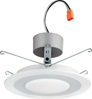Lithonia 6SL RD 07LM 30K 90CRI MW L/SKTWHIP 6" LED Downlight with Interchangeable Faceplates (No E26 Adapter, CA Only), 3000K, 12W, 720L, 90 CRI, Matte White Finish