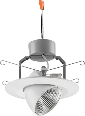 Lithonia 6iGMB LED 40K 90CRI  6 inch LED iGimbal Downlight, 12 Watts, 4000K, 770 Lumens,Matte Black, Less Medium Base Socket Adapter