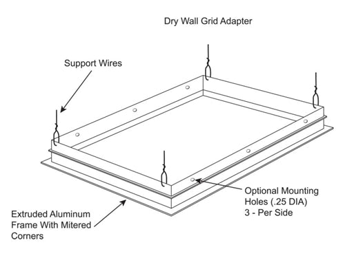 Lithonia DGA24 Drywall Grid Adapter for Recessed fixture 2 x 4