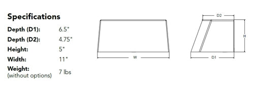 Lithonia ARC1 LED P2 30K MVOLT DDBXD Architecture LED Wall Light, 2000 Lumens, 3000K, 120-277V, Dark Bronze