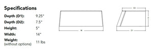 Lithonia ARC2 LED P4 30K MVOLT PE E4WH DDBXD Architectural LED Wall Light, 3000K, 120-277V, Button Type Photocell for Dusk-to-Dawn Operation, 4W Emergency Battery Back Up, Dark Bronze