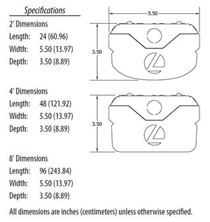 Lithonia BLWP4 48L ADP GZ10 LP835 QMB 39W 4' Low Profile LED Wraparound, 4800 Lumens, Curved Ribbed Diffuser, 82 CRI, 3500K, Quick Mount Bracket