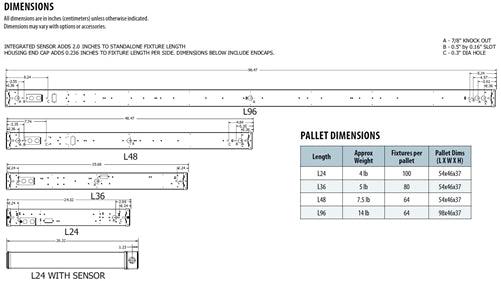 Lithonia CLX L48 9000LM SEF WDL MVOLT GZ10 35K 80CRI E10W SPD WH48" Linear LED Striplight, 9000 Lumens, Standard Efficiency, Less Louver, Wide Diffuse Lens, 120-277V, Dims to 10%, 3500K, 80 CRI, Battery Pack, Surge Protection, White
