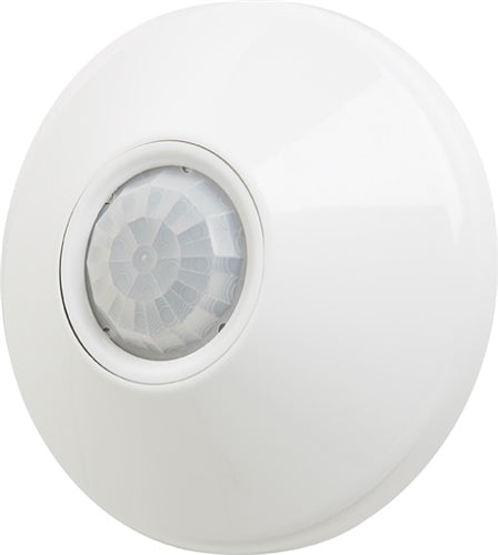 Lithonia CMR PDT 9 2P P Ceiling Mount Sensor, Dual Technology (PIR/ Microphonics), Small Motion 360 Degrees, Dual Relays, Photocell, 120-277V