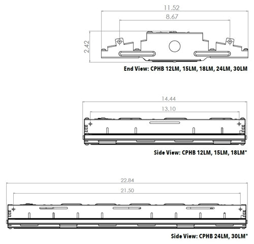 Lithonia CPHB 15000LM HEF GCL WD MVOLT GZ10 40K 80CRI DWH Compact Pro LED High Bay, 15000 Lumens, High Efficiency, Glare Control Lens, Wide Distribution, 120-277V, 0-10V Dimming, 4000K, 80 CRI, Gloss White