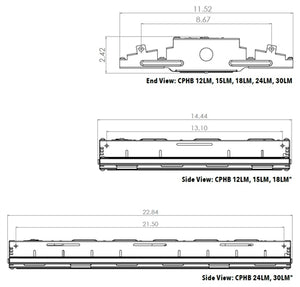 Lithonia CPHB 12000LM HEF GCL WD MVOLT GZ10 40K 80CRI DWH Compact Pro LED High Bay, 12000 Lumens, High Efficiency, Glare Control Lens, Wide Distribution, 120-277V, 0-10V Dimming, 4000K, 80 CRI, Gloss White