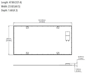 Lithonia CPX 2X4 4000LM 35K M2 40W 2'x4' LED Flat Panel 3200 Lumens, 3500K, 120-277V