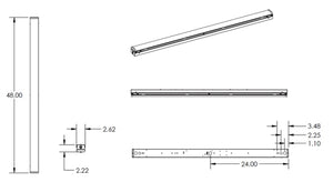 Lithonia CSS L48 4000LM MVOLT 40K 80CRI 4ft LED strip Light 4300 Lumens 34W 4000K 120-277V
