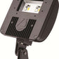 Lithonia DSXF1 LED P1 40K WFL 277 YKC62 PE DBLXD 21W D-Series Size 1 LED Floodlight, P1 Performance Package, 4000K Color Temperature, Wide Flood Distribution, 277V, Yoke With 16-3 SO Cord, Button Photocontrol, Black Finish