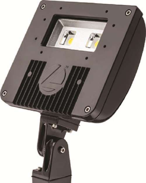 Lithonia DSXF1 LED P2 50K HMF 277 IS PE DBLXD 42W D-Series Size 1 LED Floodlight, P2 Performance Package, 5000K Color Temperature, Horizontal Flood Distribution, 277V, Integral Slipfitter, Button Photocontrol, Black Finish