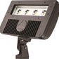 Lithonia DSXF2 LED P3 50K NSP MVOLT THK DBLXD 102W D-Series Size 2 LED Floodlight, P3 Performance Package, 5000K Color Temperature, Narrow Spot Distribution, 120-227V, Knuckle With 1/2" NPS Threaded Pipe, Black Finish