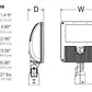 Lithonia DSXF3 LED 6 P2 50K 70CRI HMF 480 IS DNAXD 169W D-Series Size 3 LED Floodlight, P2 Performance Package, 5000K Color Temperature, 70 CRI, Horizontal Medium Flood, 480V, Integral Slipfitter, Natural Aluminum