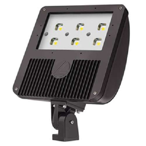 Lithonia DSXF3 LED 6 P1 40K NSP MVOLT YKC62 DWHXD 129W D-Series Size 3 LED Floodlight, P1 Performance Package, Narrow Spot Distribution, 120-277V, Yoke With 16-3 SO Cord, White Finish
