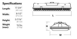 Lithonia DSXPG LED 20C 1000 40K T5W MVOLT SRM PIR3FC3V924 DWHXD LED Outdoor Canopy, 20 LEDs, 1000 mA, 4000K Color Temperature, Type V Wide, 120-277V, Surface Mount, 8-15' Mounting Heights Motion Sensor for Emergency Circuits, White