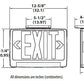 Lithonia ECBG LED M6 LED Exit Sign White Thermoplastic Single Face Green Letters Battery Backup