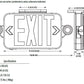 Lithonia ECC R REM M6 Single Face LED Combination Exit Sign - LED Lamp Heads, With Remove Capacity
